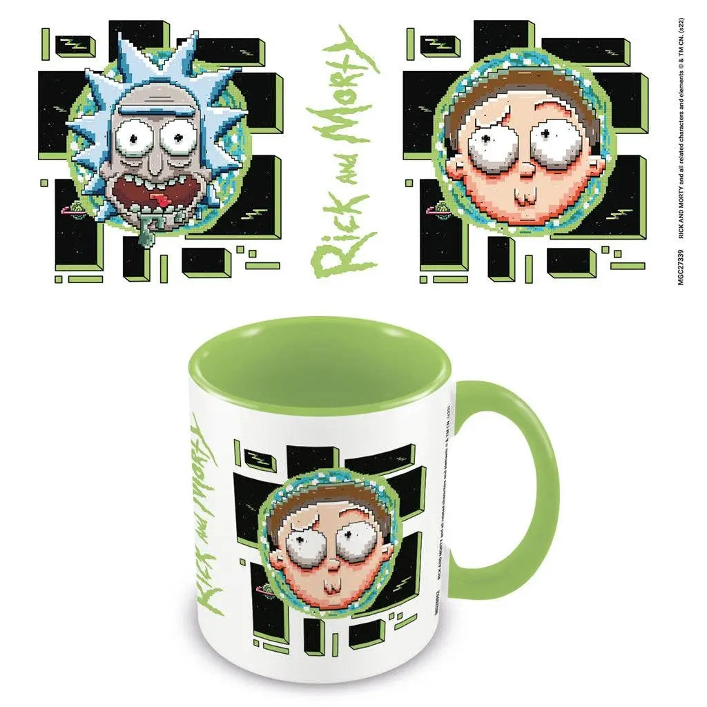 Rick And Morty (Pixel Breakout) Green Mug - Kawaii Toys