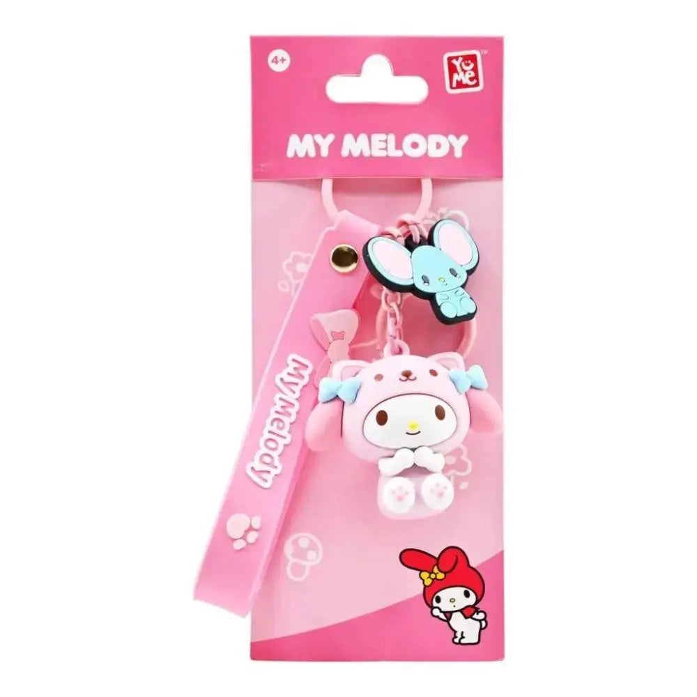 Sanrio Hello Kitty and Friends Animal Series Keychain with Hand Strap - My Melody - Kawaii Toys