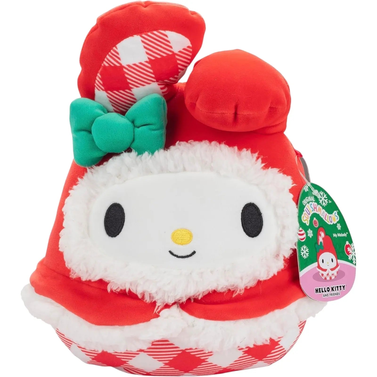 Squishmallow Christmas Sanrio Plush 8" My Melody Plaid Squishmallows