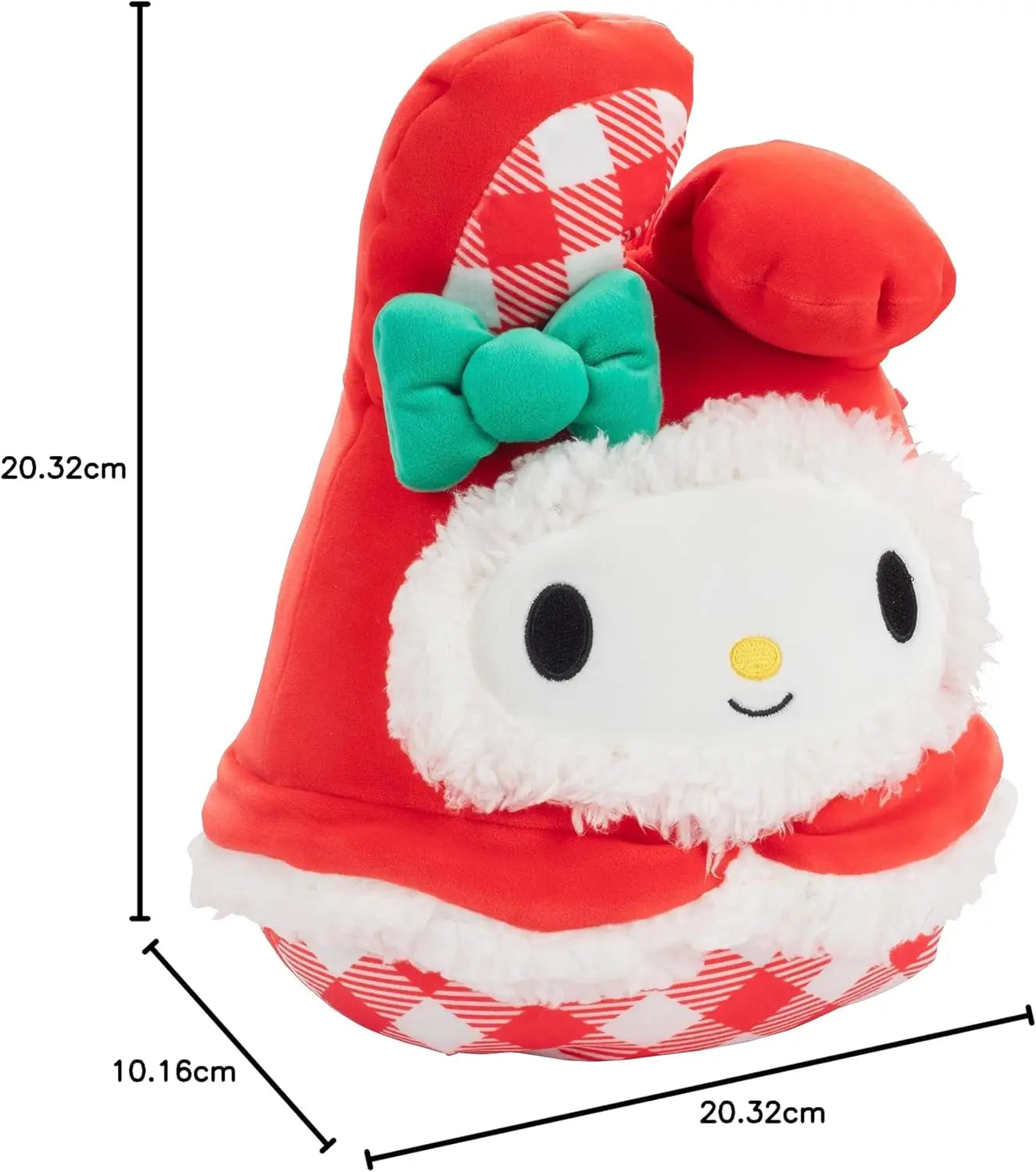 Squishmallow Christmas Sanrio Plush 8" My Melody Plaid Squishmallows