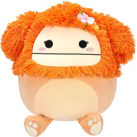 Squishmallows 12" Plush Shasta the Light Orange Bigfoot with Flower Squishmallows