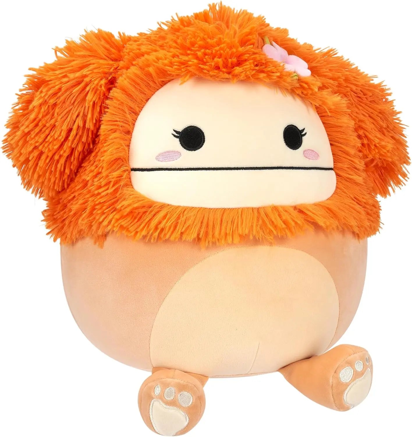 Squishmallows 12" Plush Shasta the Light Orange Bigfoot with Flower Squishmallows