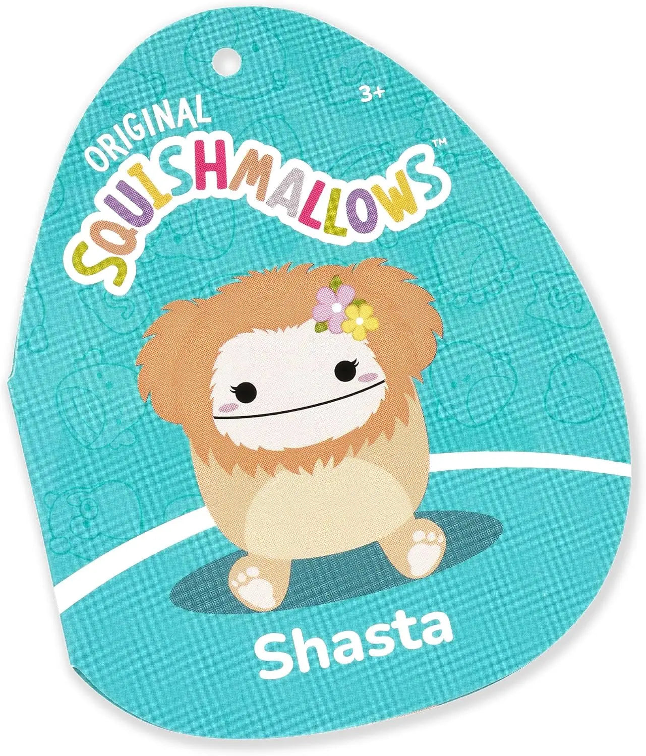 Squishmallows 12" Plush Shasta the Light Orange Bigfoot with Flower Squishmallows