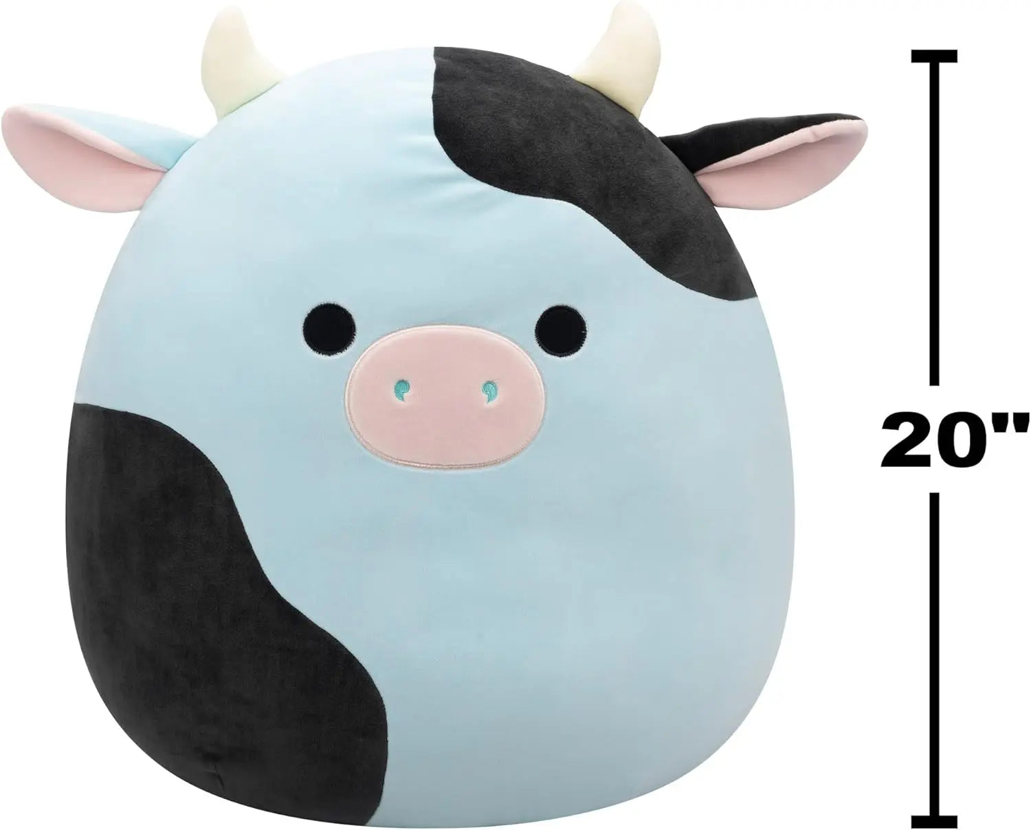 Squishmallows 20" Plush Blue and Black Cow Cillian Squishmallows