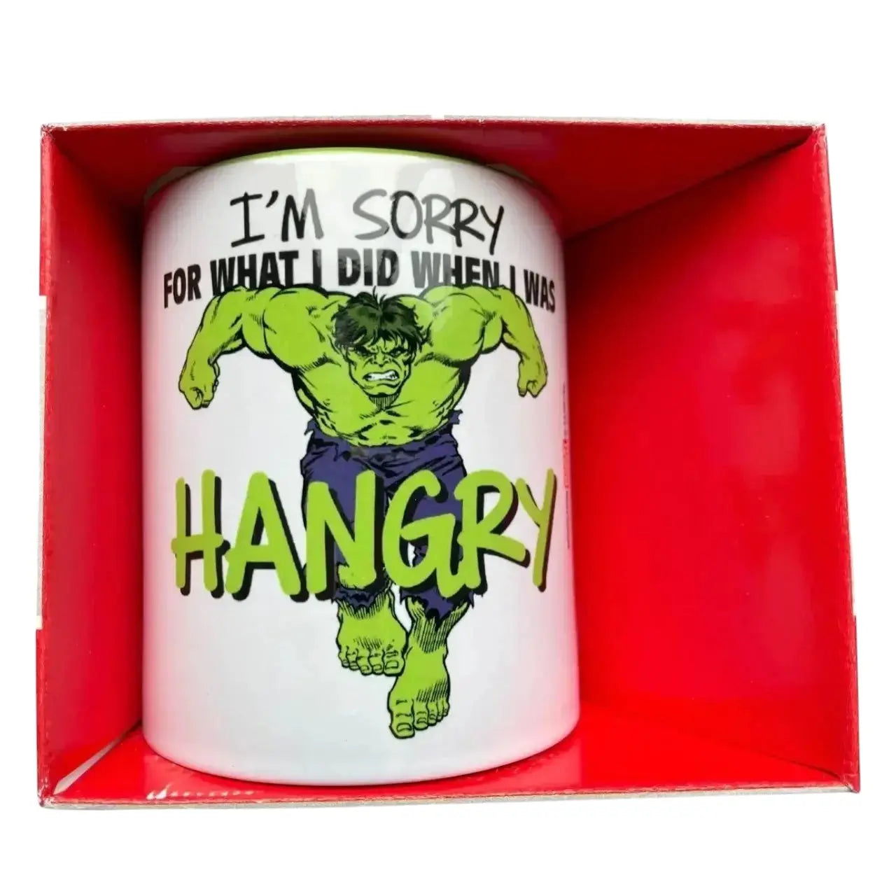 The Incredible Hulk I'm Sorry for What I Did When I was Hangry Lime Green Mug - Kawaii Toys