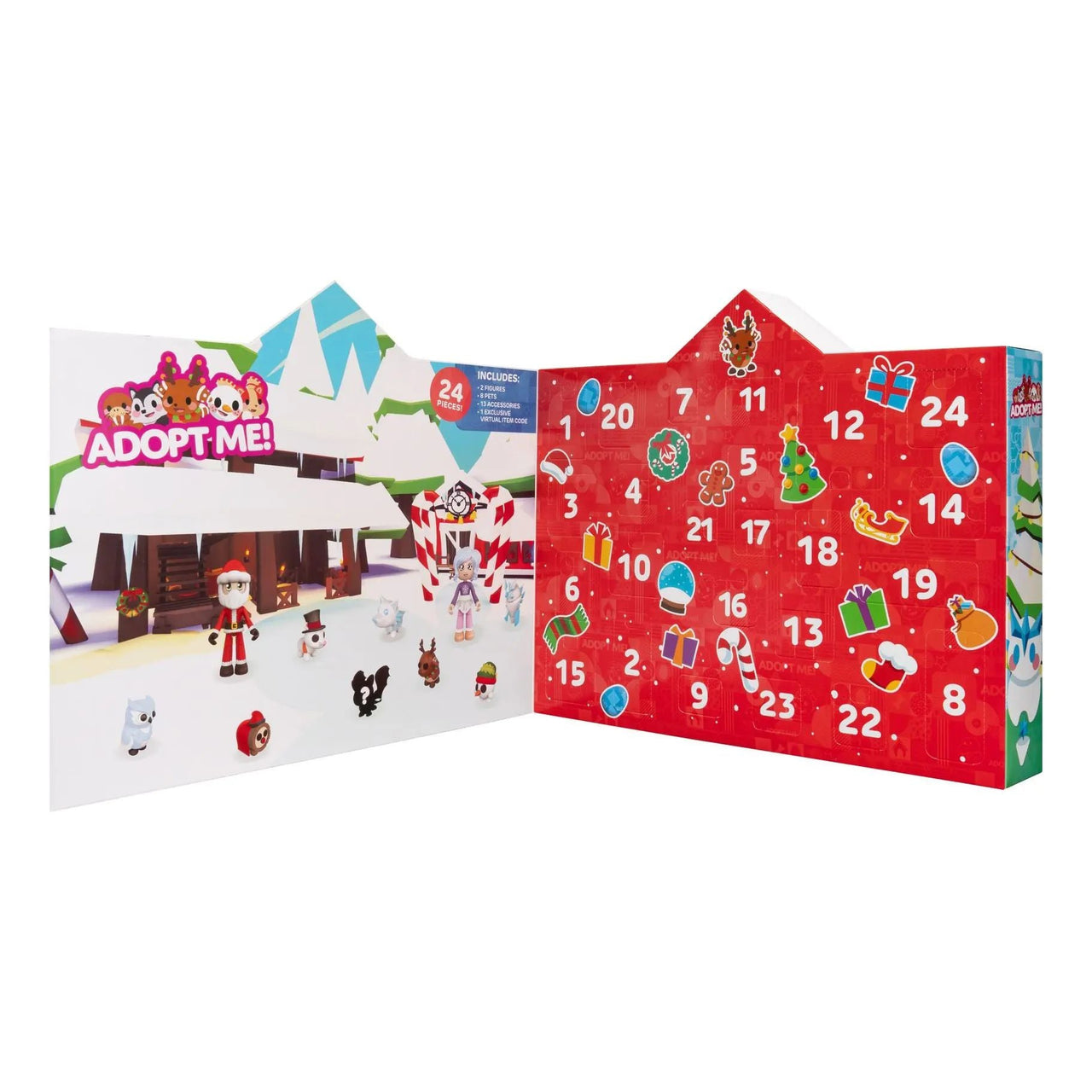 Adopt Me Holiday Advent Calendar 24 Days of Surprises - Kawaii Toys