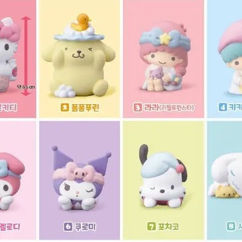 Bandai Sanrio Characters Candy Color Lovely Figure Blind Box - Kawaii Toys