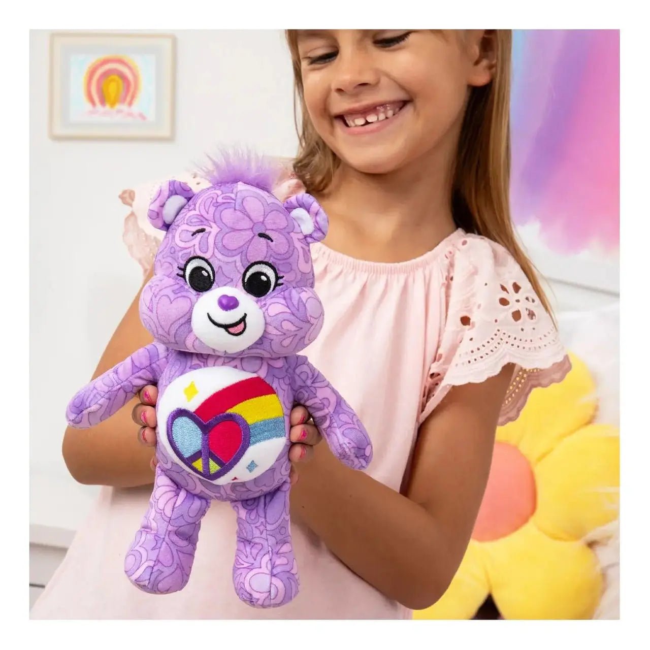 Care Bears 22cm Plush Peaceful Heart Bear - Kawaii Toys