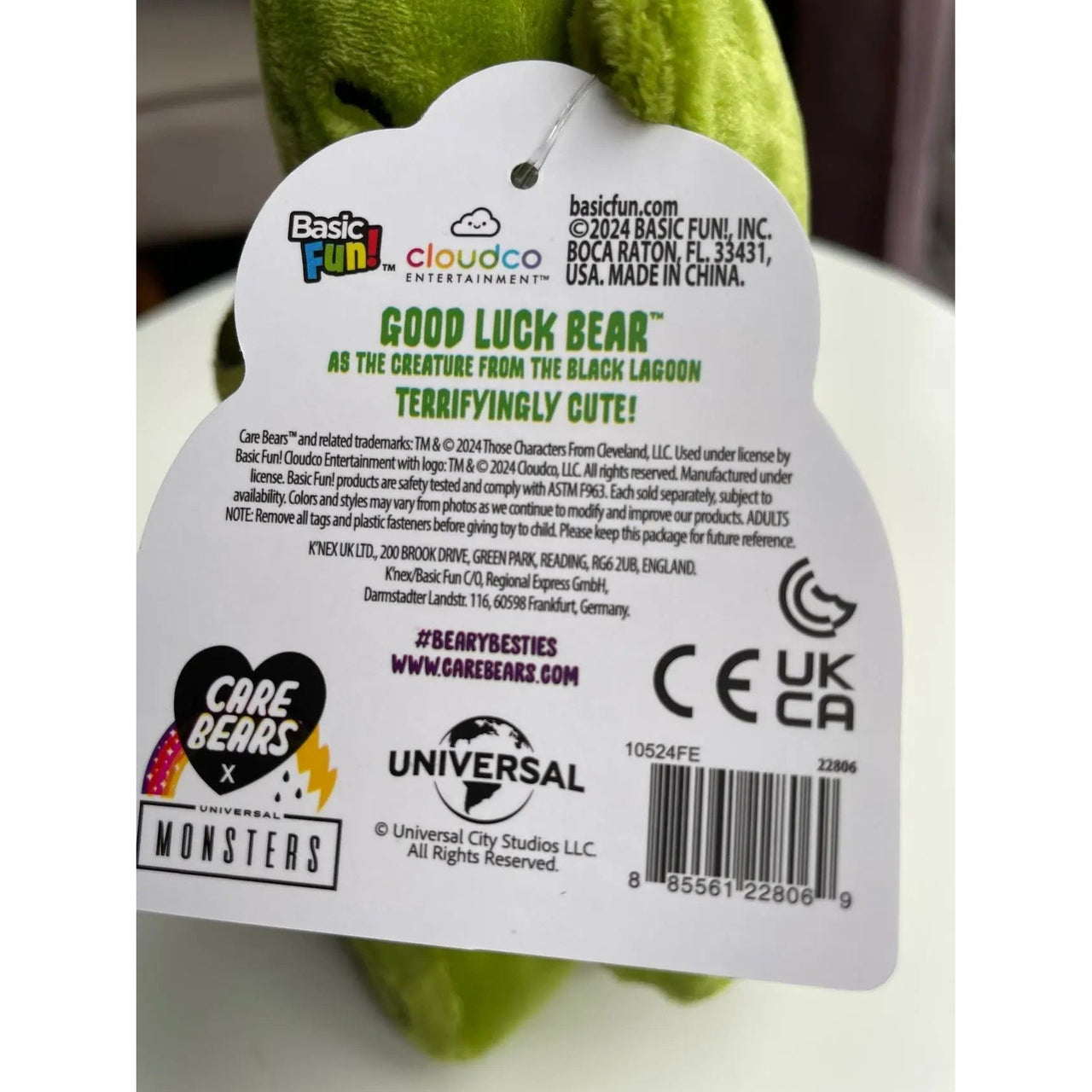 Care Bears 22cm Plush Universal Monsters Good Luck as the Creature from the Black Lagoon - Kawaii Toys