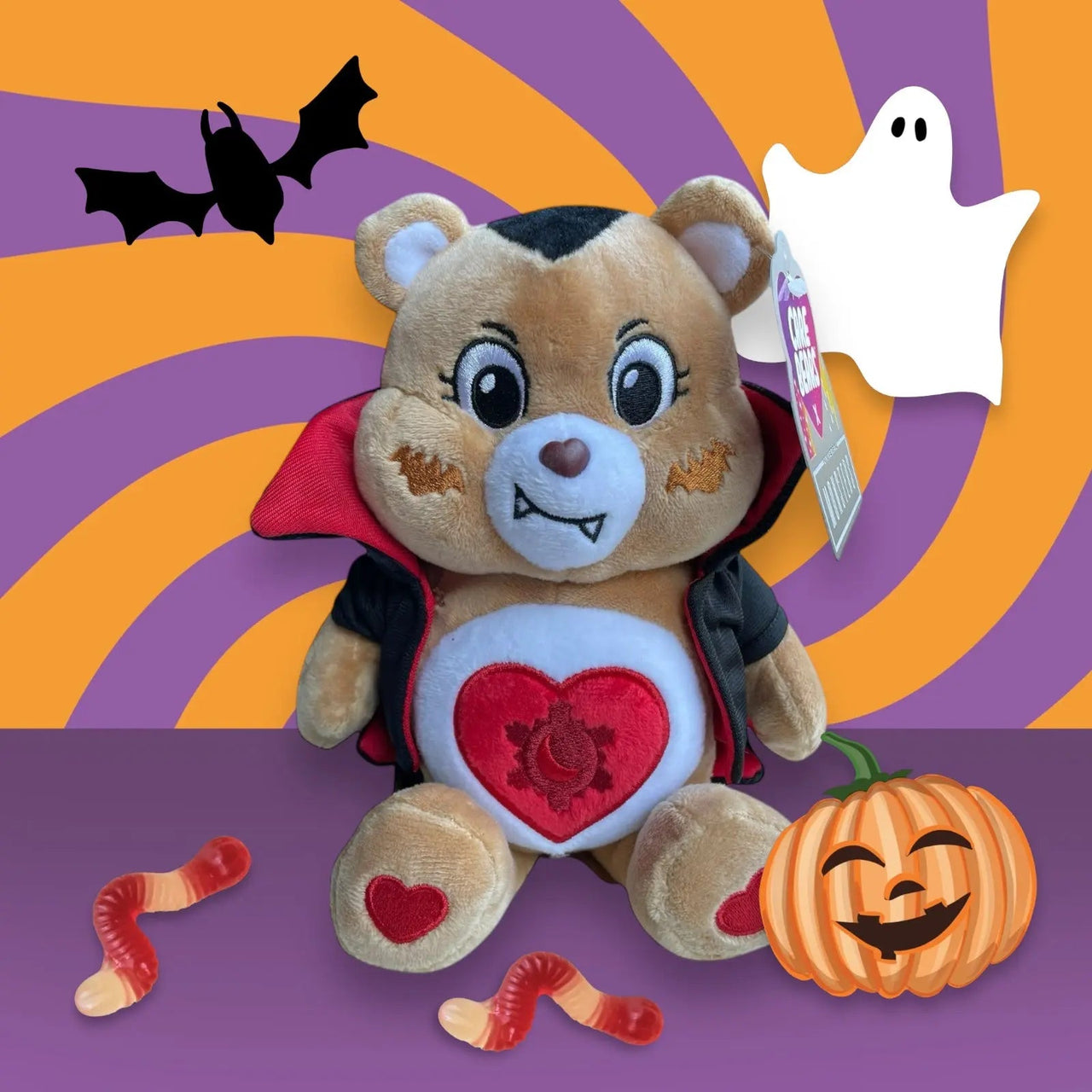 Care Bears 22cm Plush Universal Monsters Tenderheart as Dracula - Kawaii Toys