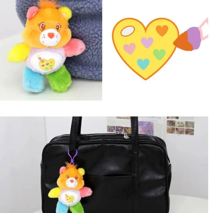 Care Bears Plush Keychain 14cm Work of Heart Bear - Kawaii Toys