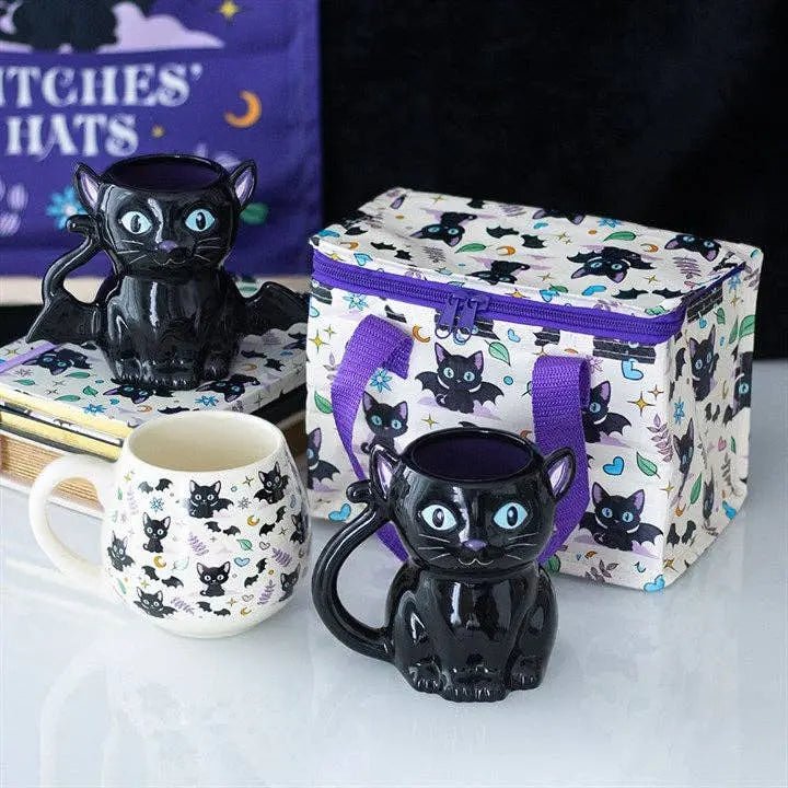 Cute and Creepy Gothic Black Cat Halloween Mug - Kawaii Toys