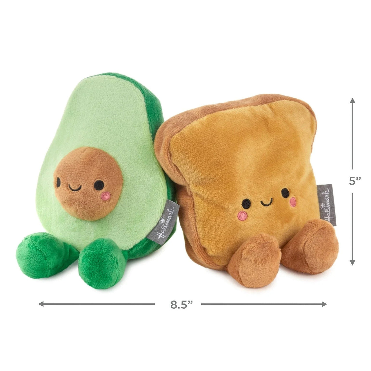Hallmark Better Together Avocado & Toast Magnetic Soft Toy Pair - Kawaii Toys