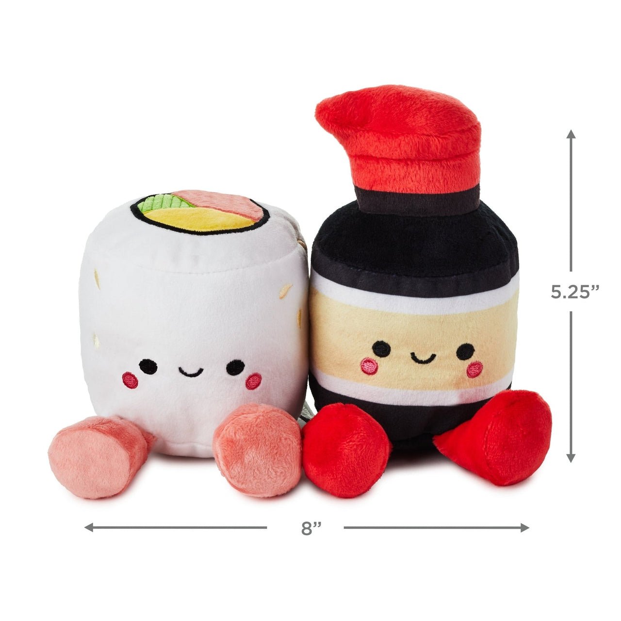 Hallmark Better Together Sushi & Soy Sauce Magnetic Soft Toy Pair - Kawaii Toys