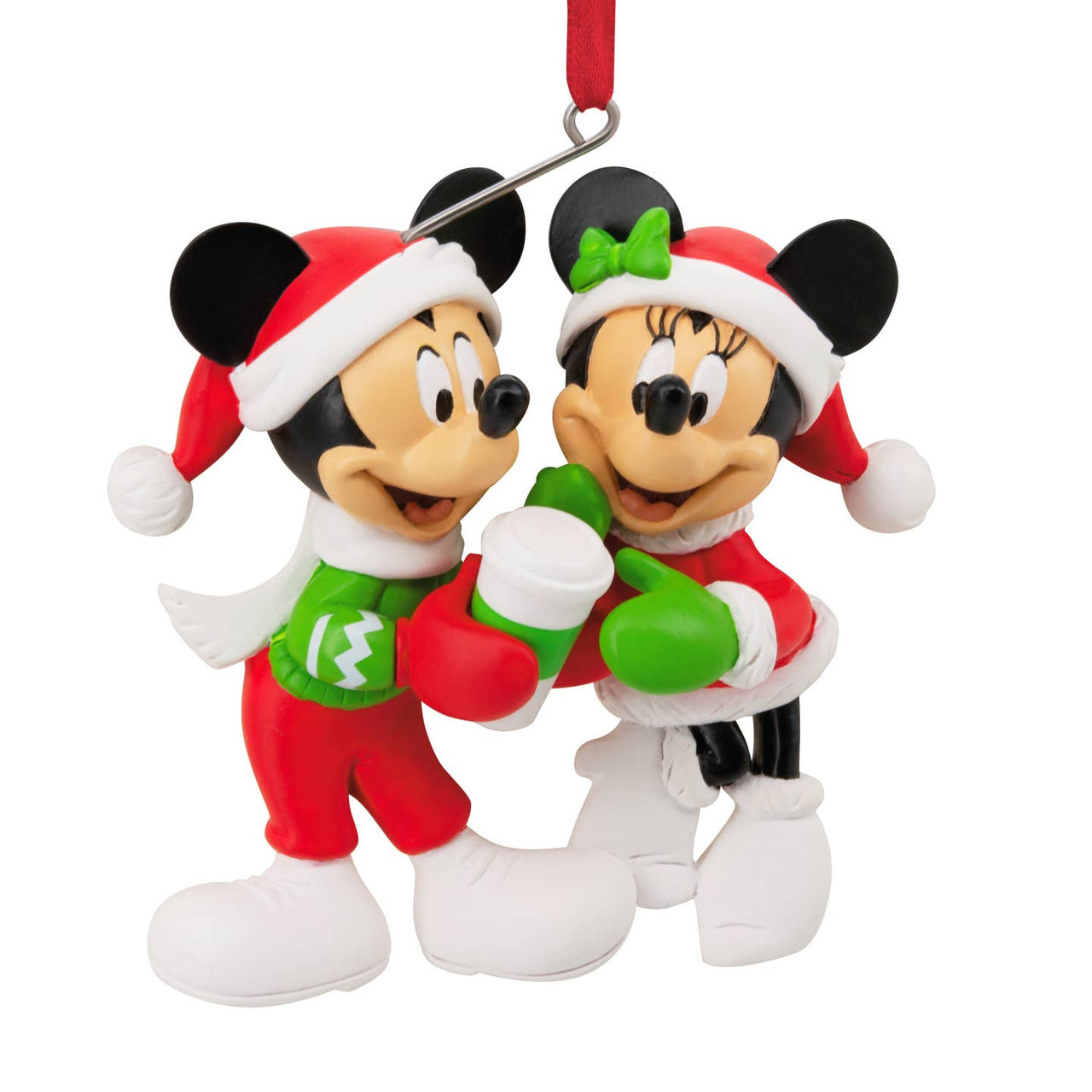 Hallmark Collectable Disney Ornament Festive Mickey & Minnie Mouse - Kawaii Toys