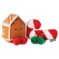 Hallmark Gingerbread House and Candy Cane Magnetic Plush Pair - Kawaii Toys