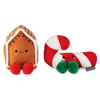 Hallmark Gingerbread House and Candy Cane Magnetic Plush Pair - Kawaii Toys