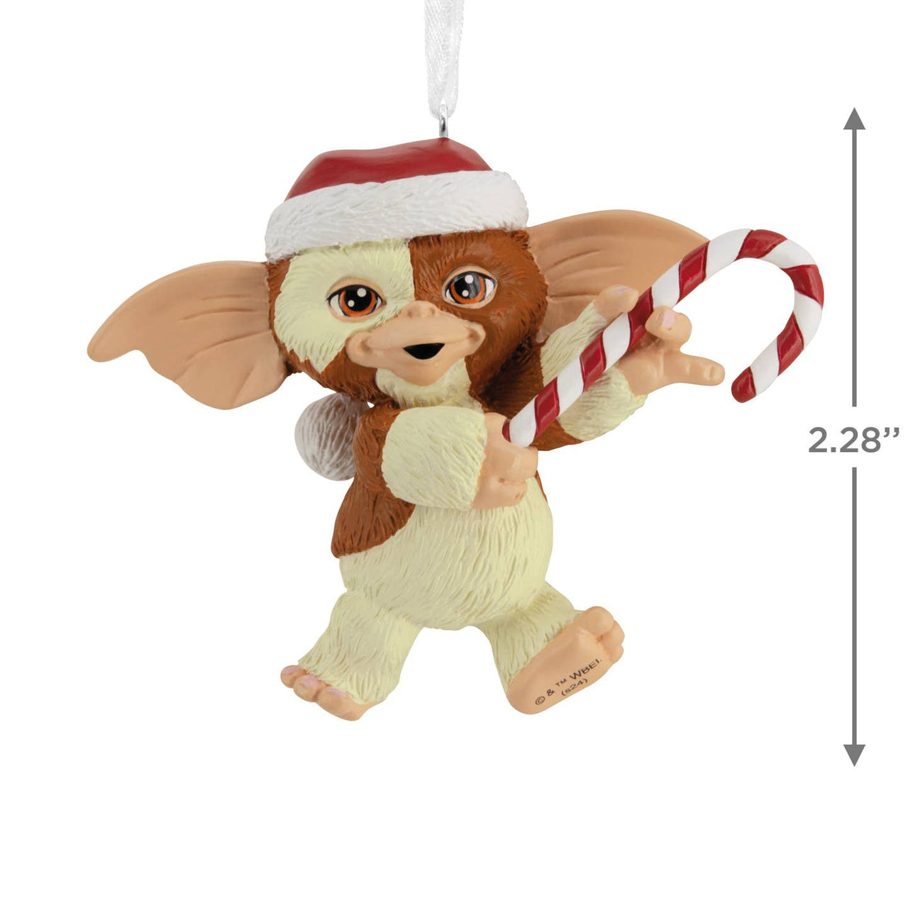 Hallmark Gremlins Christmas Gizmo the Mogwai Candy Cane Ornament - Kawaii Toys