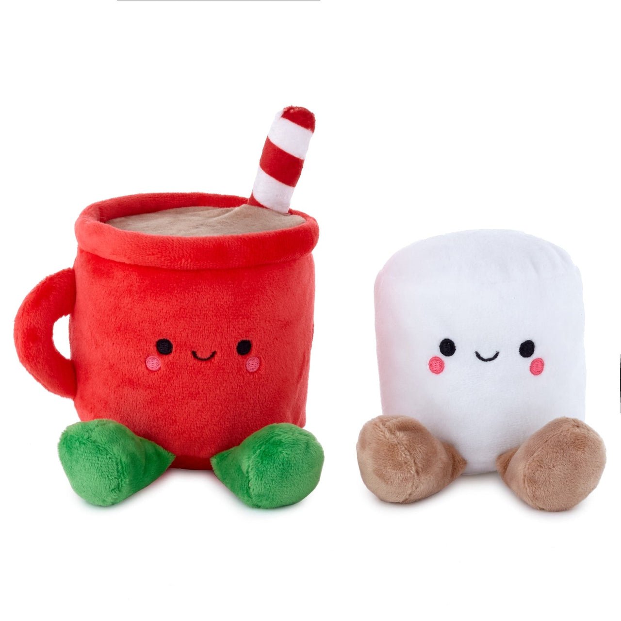 Hallmark Hot Chocolate & Marshmallow Magnetic Soft Toy Pair - Kawaii Toys