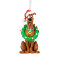 Hallmark Scooby - Doo Hanging Ornament with Wreath & Santa Hat - Kawaii Toys