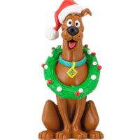 Hallmark Scooby - Doo Hanging Ornament with Wreath & Santa Hat - Kawaii Toys