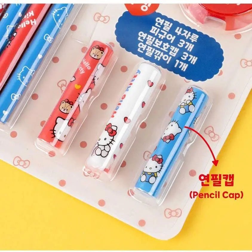 Hello Kitty Figure Pencil & Pencil Cap Set - Kawaii Toys