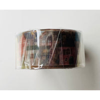 Japan Mind Wave Washi Tape Edge - less Masking Tape Row of Houses - Kawaii Toys