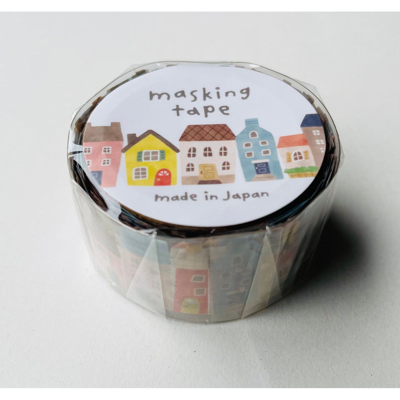Japan Mind Wave Washi Tape Edge - less Masking Tape Row of Houses - Kawaii Toys