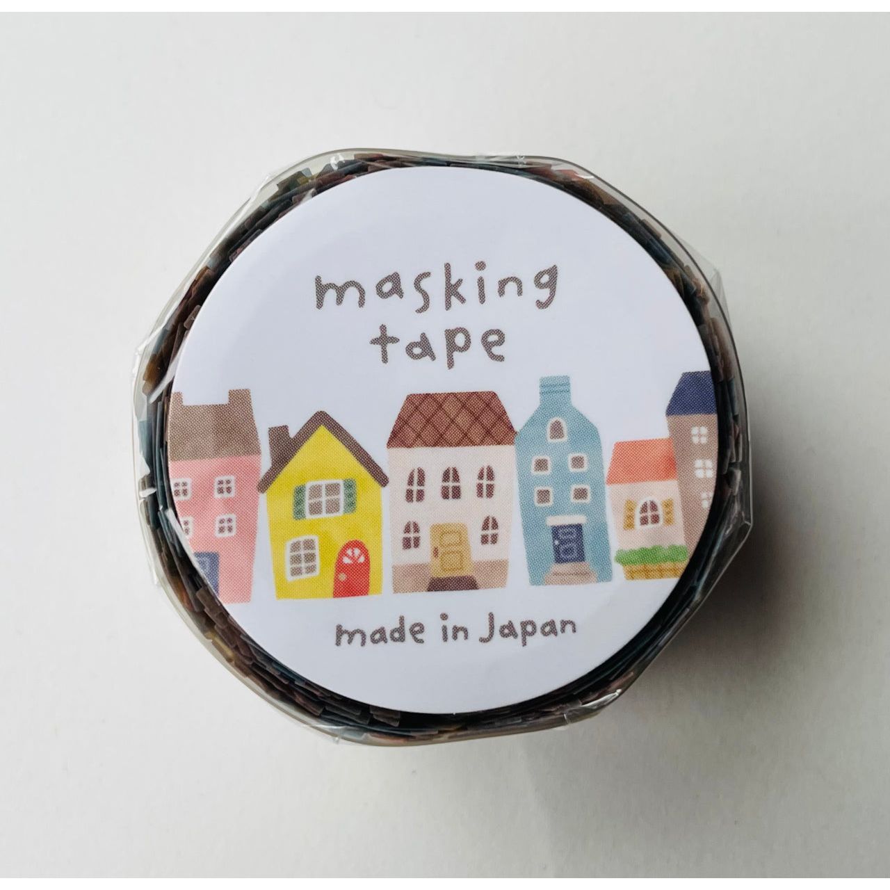 Japan Mind Wave Washi Tape Edge - less Masking Tape Row of Houses - Kawaii Toys