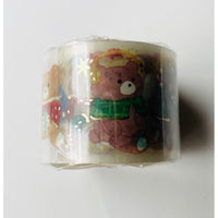 Japan Mind Wave Washi Tape Hokkori Life Bear Clear 30mm - Kawaii Toys