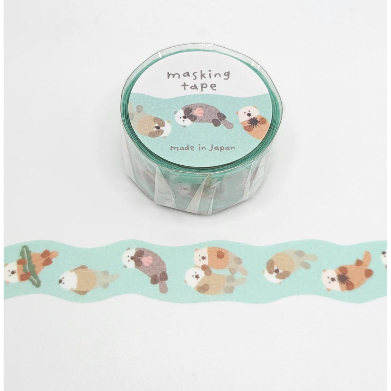 Japan Mind Wave Washi Tape Hokkori Masking Tape Die - Cut Sea Otter - Kawaii Toys