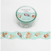 Japan Mind Wave Washi Tape Hokkori Masking Tape Die - Cut Sea Otter - Kawaii Toys