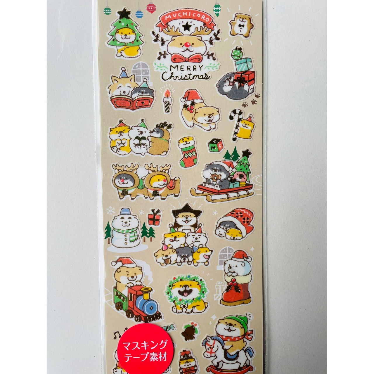 Japan Mind Wave Winter Selection Merry Christmas Kawaii Animals Stickers Sheet - Kawaii Toys