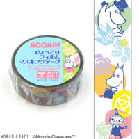 Japan World Craft Moomin Film Clear Washi Tape - Flower - Kawaii Toys