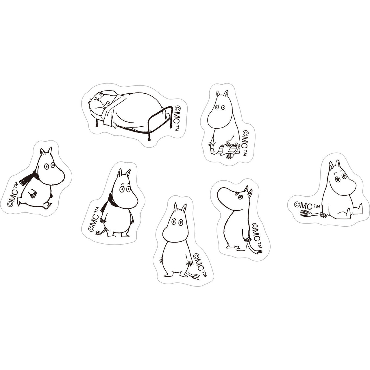 Japan World Craft Moomin Planner Stickers Face Series Ennui Moomin Troll - Kawaii Toys