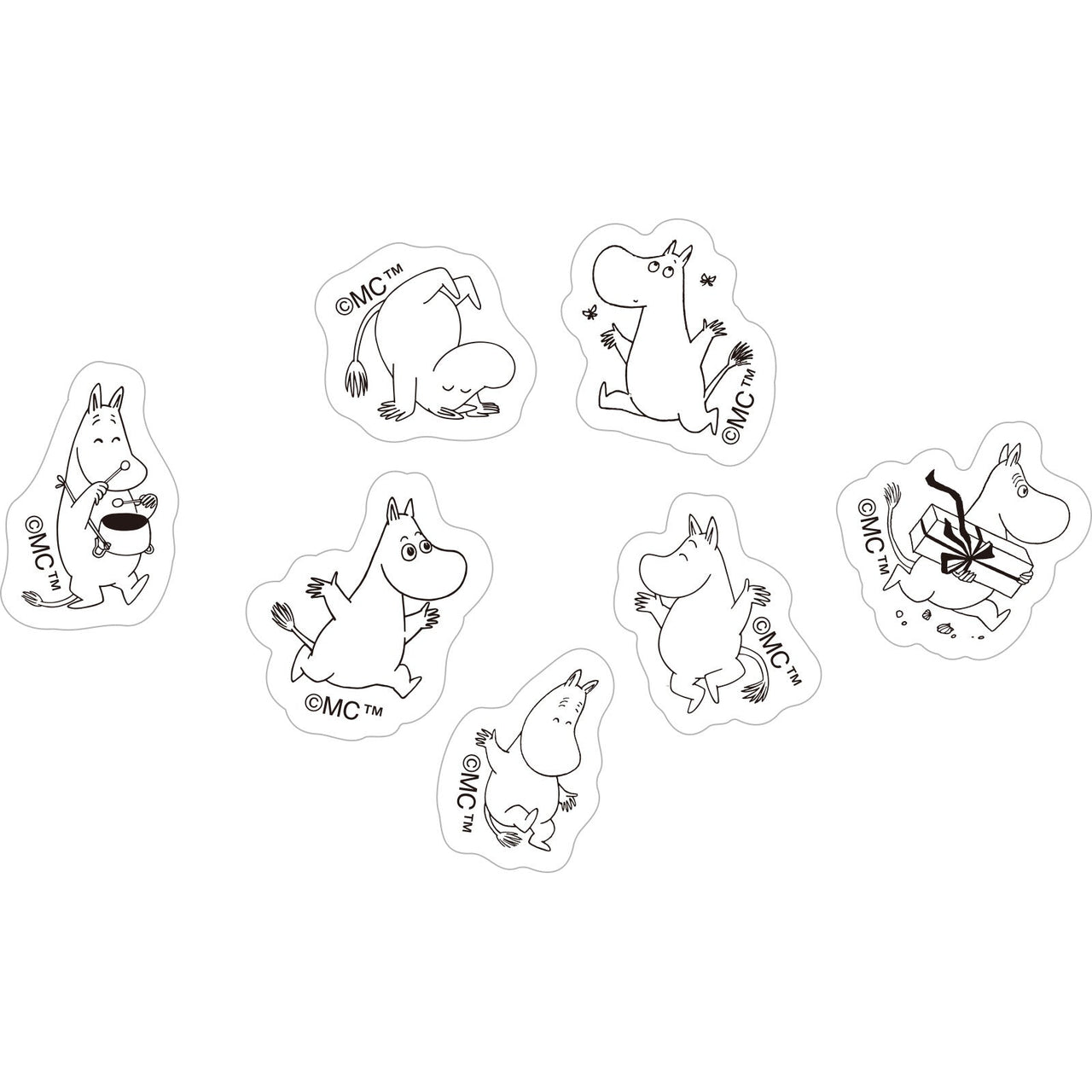 Japan World Craft Moomin Planner Stickers Face Series Happy Moomin Troll - Kawaii Toys