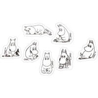Japan World Craft Moomin Planner Stickers Face Series Thinking Moomin Troll - Kawaii Toys