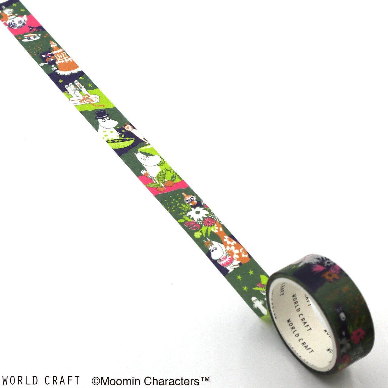 Japan World Craft Moomin Washi Tape - Green Cake - Kawaii Toys
