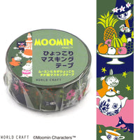 Japan World Craft Moomin Washi Tape - Green Cake - Kawaii Toys