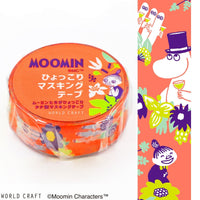Japan World Craft Moomin Washi Tape - Orange Flower - Kawaii Toys