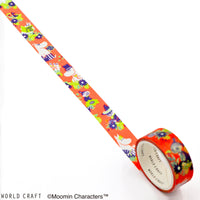 Japan World Craft Moomin Washi Tape - Orange Flower - Kawaii Toys