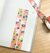 Japan World Craft Moomin Washi Tape - Orange Flower - Kawaii Toys