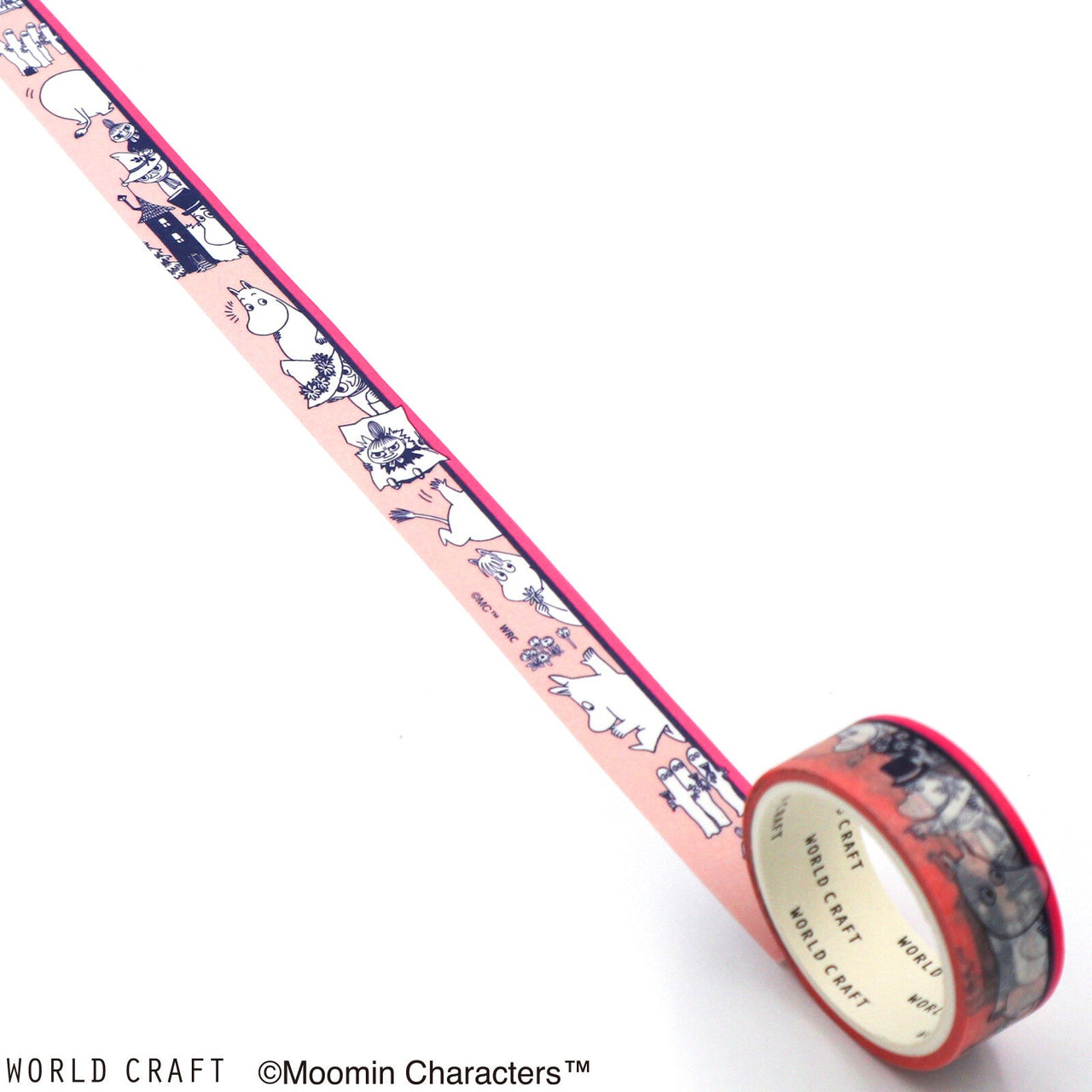 Japan World Craft Moomin Washi Tape - Pink Border - Kawaii Toys
