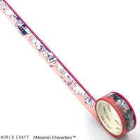 Japan World Craft Moomin Washi Tape - Pink Border - Kawaii Toys