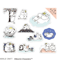 Japan World Craft Planner Stickers Moomin Sparkle Flake Sticker Clear Moomin Troll & Snorkmaiden - Kawaii Toys