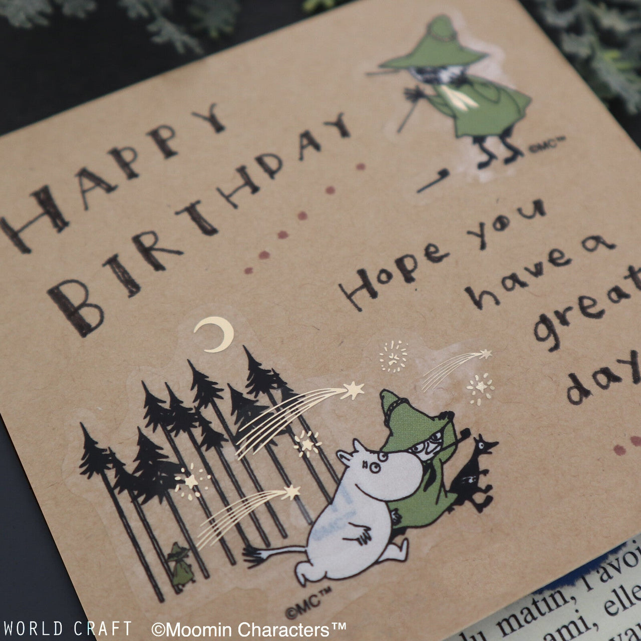 Japan World Craft Planner Stickers Moomin Sparkle Flake Sticker Clear Snufkin - Kawaii Toys