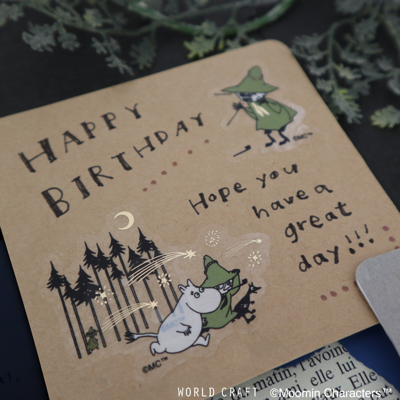 Japan World Craft Planner Stickers Moomin Sparkle Flake Sticker Clear Snufkin - Kawaii Toys