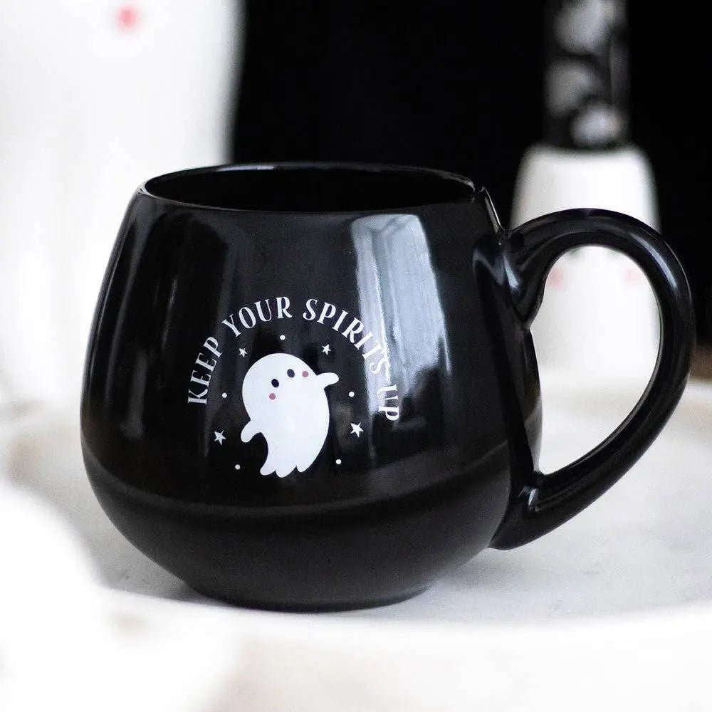 Keep Your Spirits Up Rounded Halloween Ghost Mug - Kawaii Toys