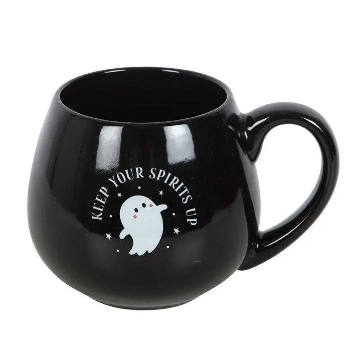 Keep Your Spirits Up Rounded Halloween Ghost Mug - Kawaii Toys