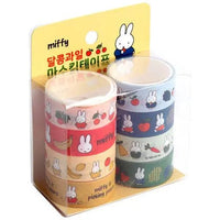Miffy Sweet Fruit Deco Masking Tape 8 Pack Set - Kawaii Toys